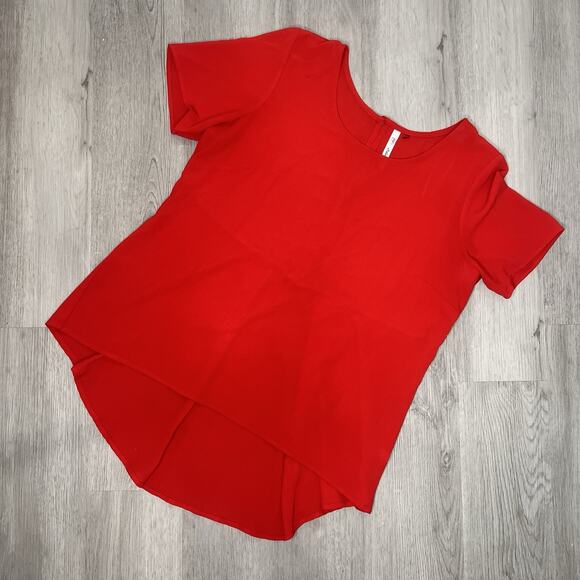 NY collection Professional Festive Dressy red blouse flowy top sizeL - Picture 1 of 10